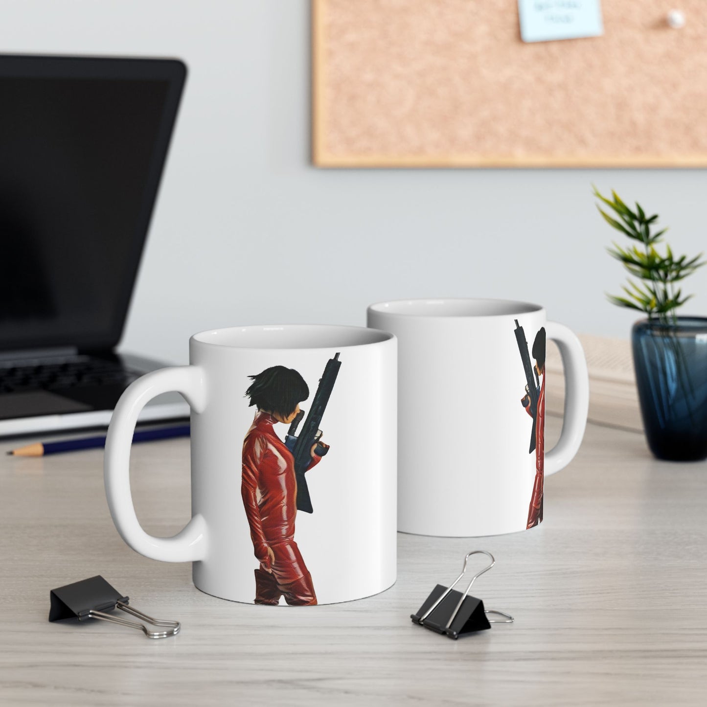 Kill Bill O-Ren Ishii Mug – Striking Red Silhouette (11oz & 15oz)