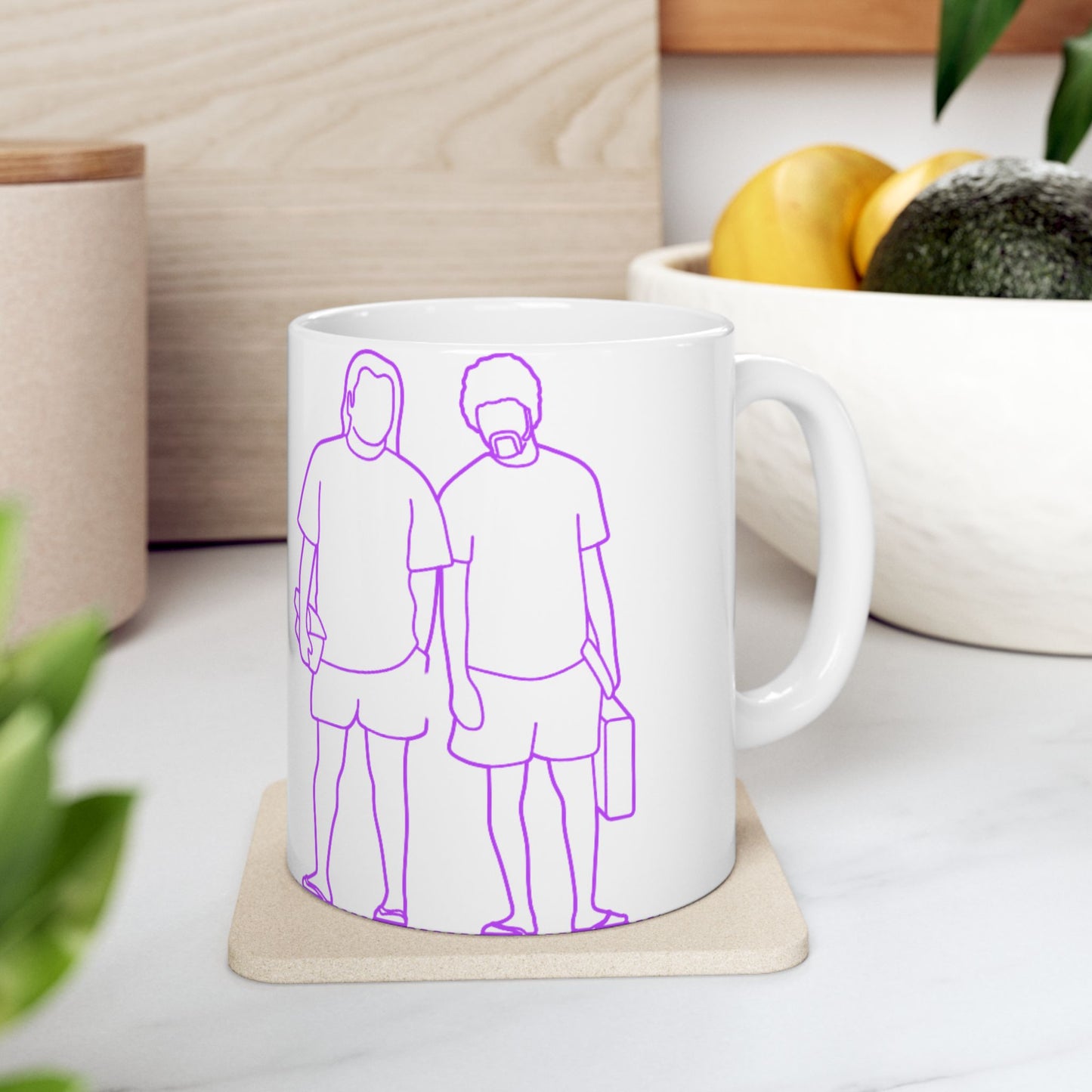 Pulp Fiction Jules and Vincent Line Art Drawing Mug