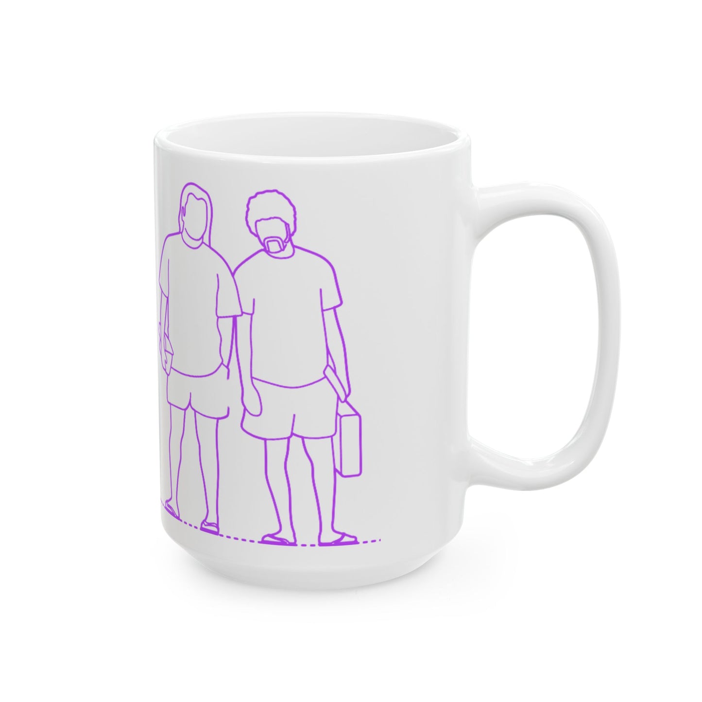 Pulp Fiction Jules and Vincent Line Art Drawing Mug