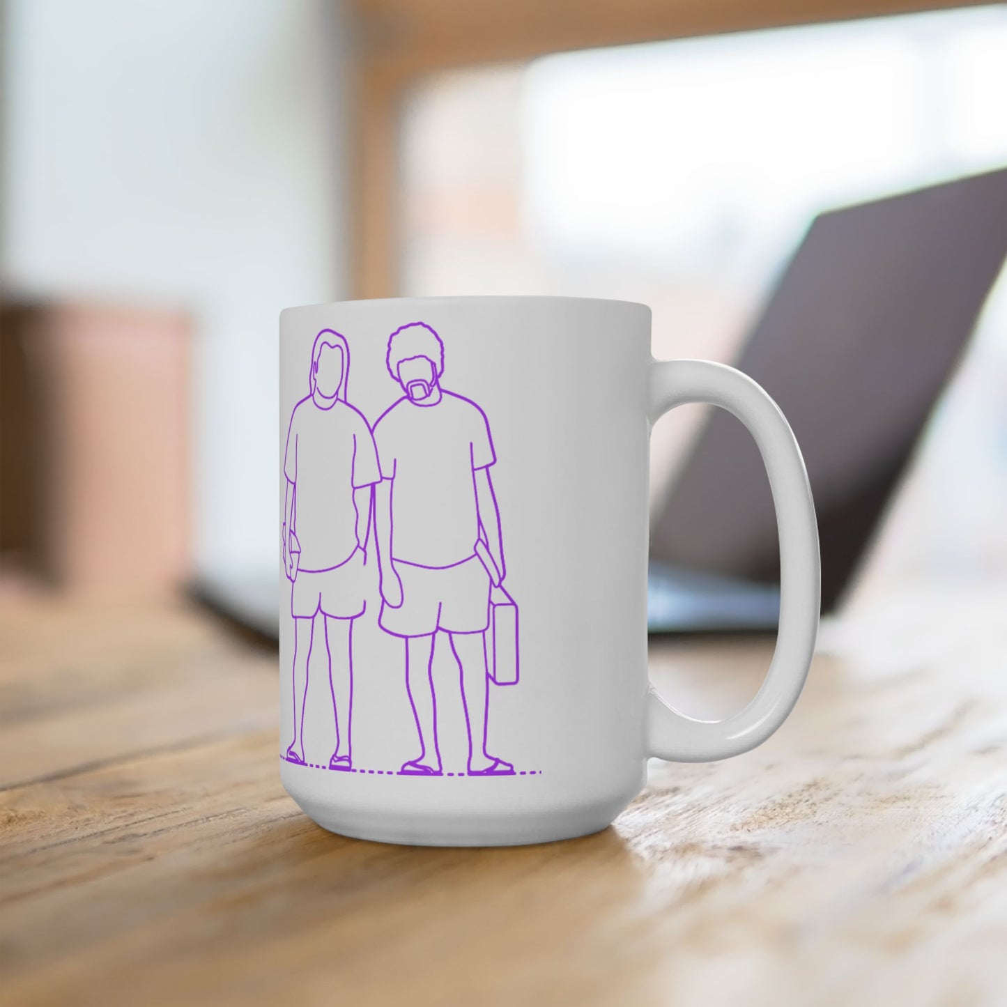 Pulp Fiction Jules and Vincent Line Art Drawing Mug