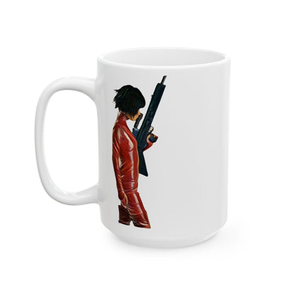 Kill Bill O-Ren Ishii Mug – Striking Red Silhouette (11oz & 15oz)