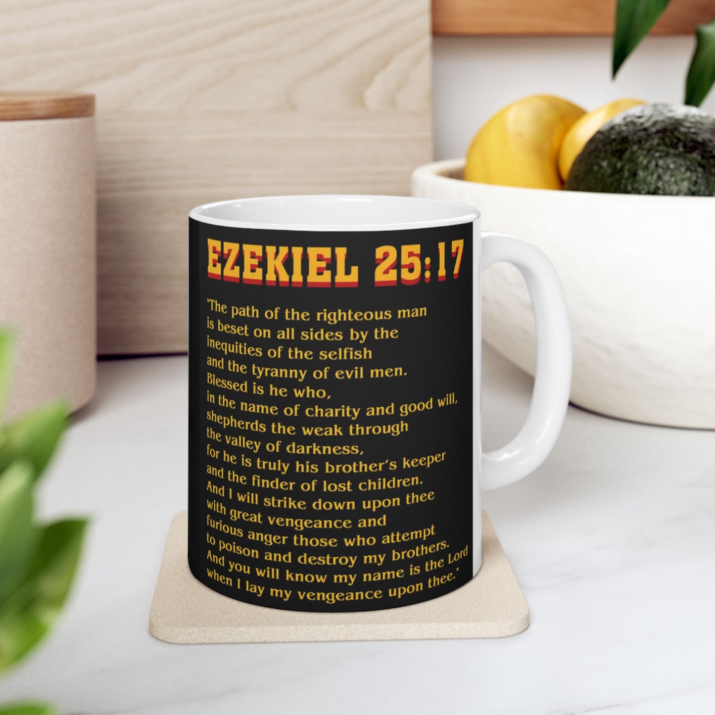 Ezekiel 25:17 Pulp Fiction verse mug