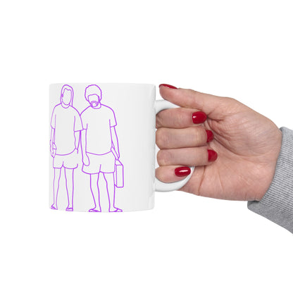 Pulp Fiction Jules and Vincent Line Art Drawing Mug