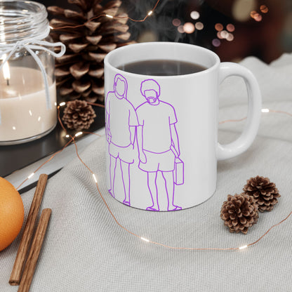 Pulp Fiction Jules and Vincent Line Art Drawing Mug