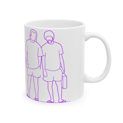 Pulp Fiction Jules and Vincent Line Art Drawing Mug