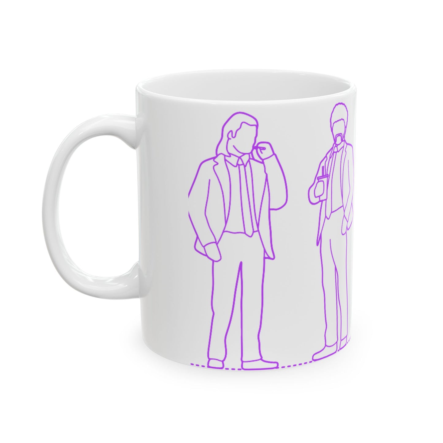 Pulp Fiction Jules and Vincent Line Art Drawing Mug