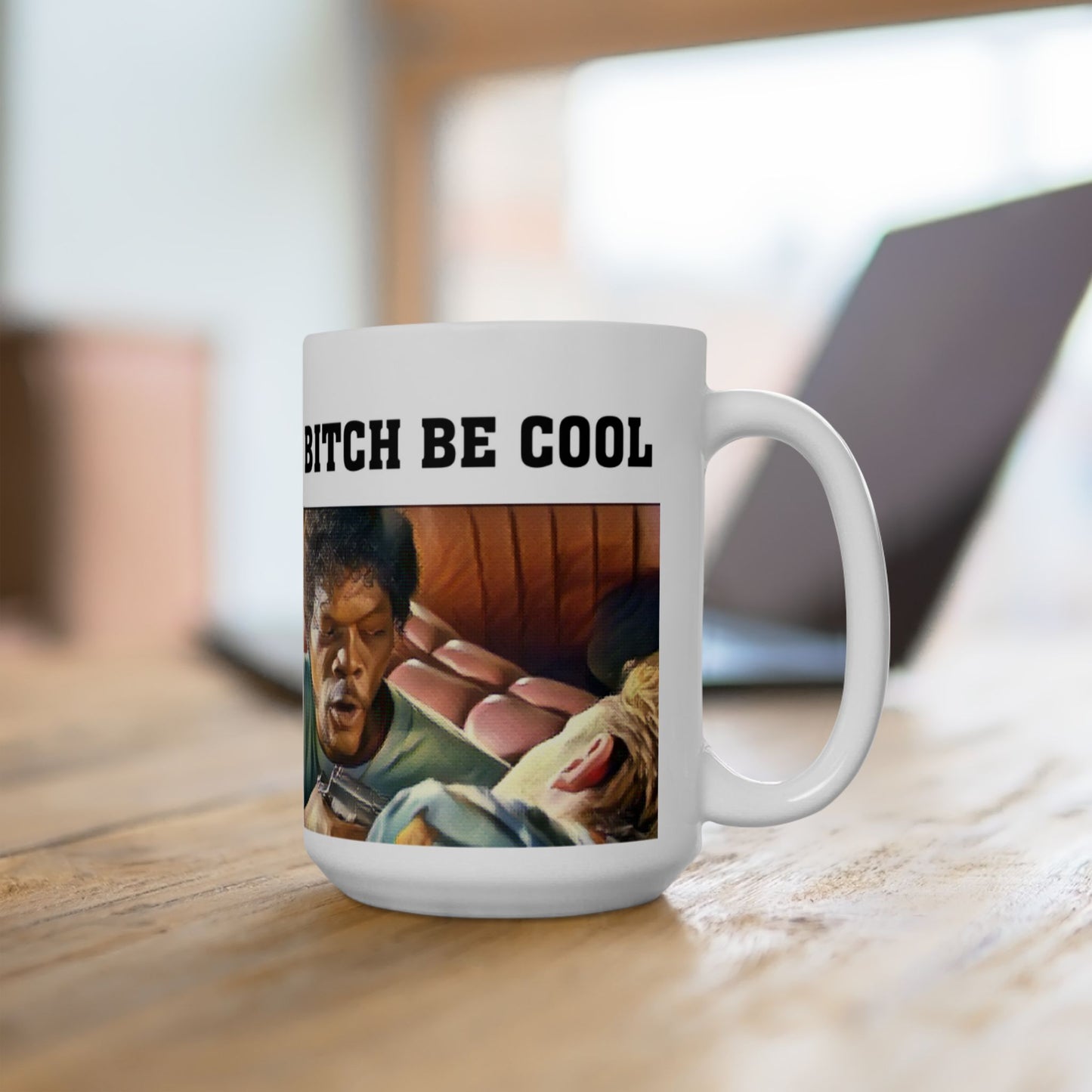 B*tch Be Cool Pulp Fiction Scene Print Mug