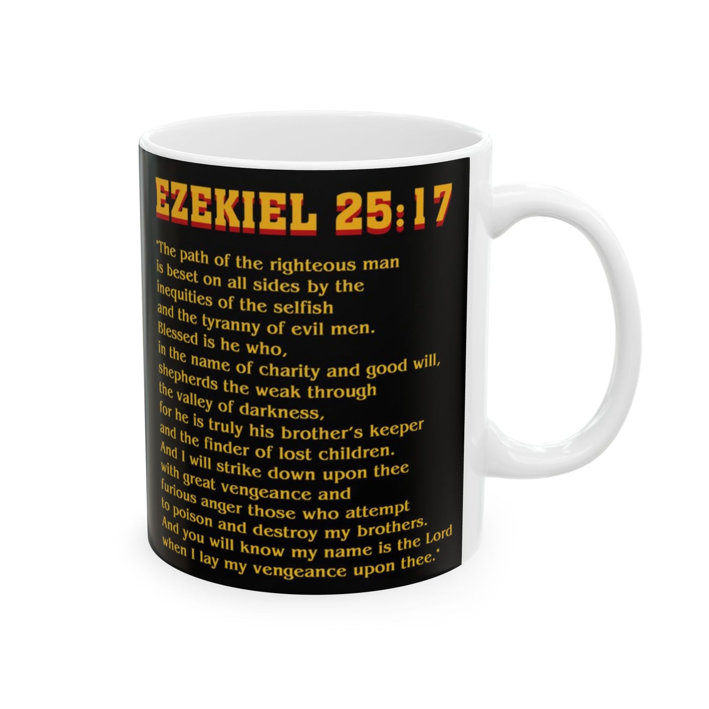 Ezekiel 25:17 Pulp Fiction verse mug