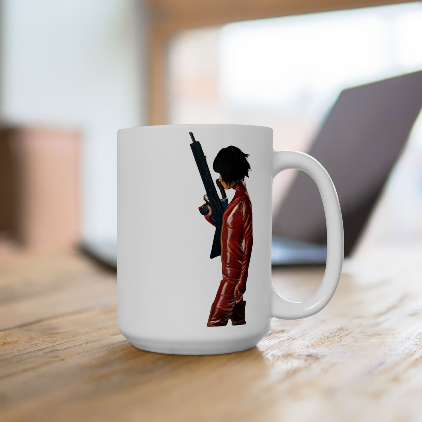 Kill Bill O-Ren Ishii Mug – Striking Red Silhouette (11oz & 15oz)