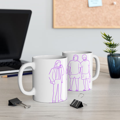 Pulp Fiction Jules and Vincent Line Art Drawing Mug