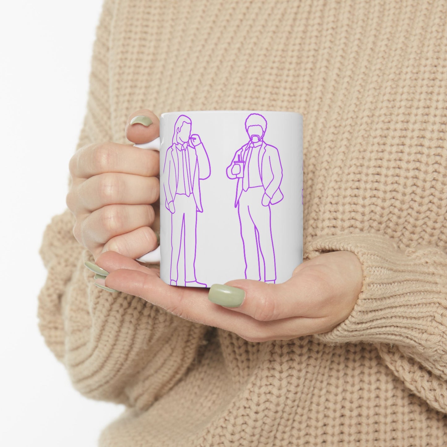 Pulp Fiction Jules and Vincent Line Art Drawing Mug